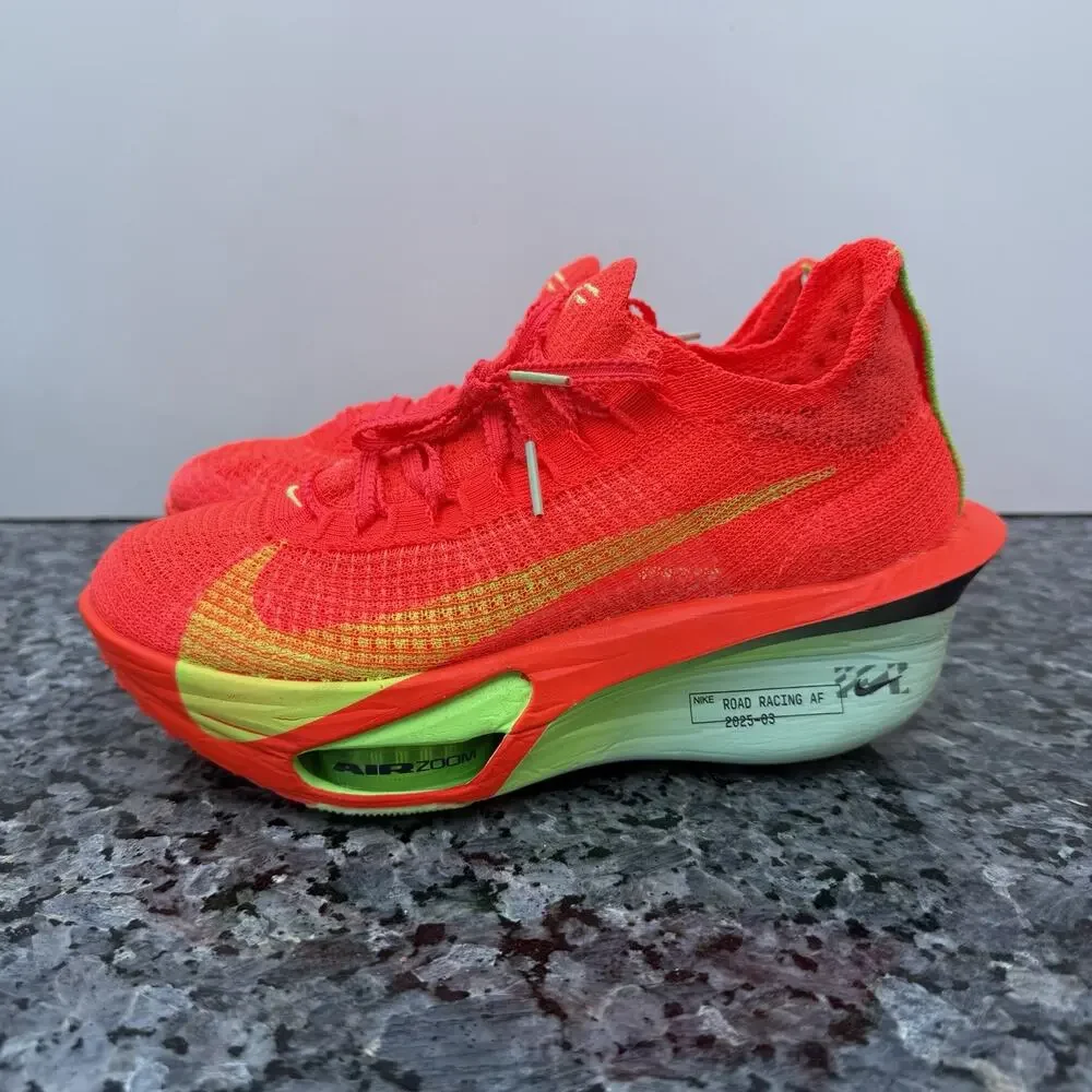 Nike Air Zoom Alphafly NEXT% 3 Bright Crimson Lime Blast Women’s SZ 6 FD8315-600